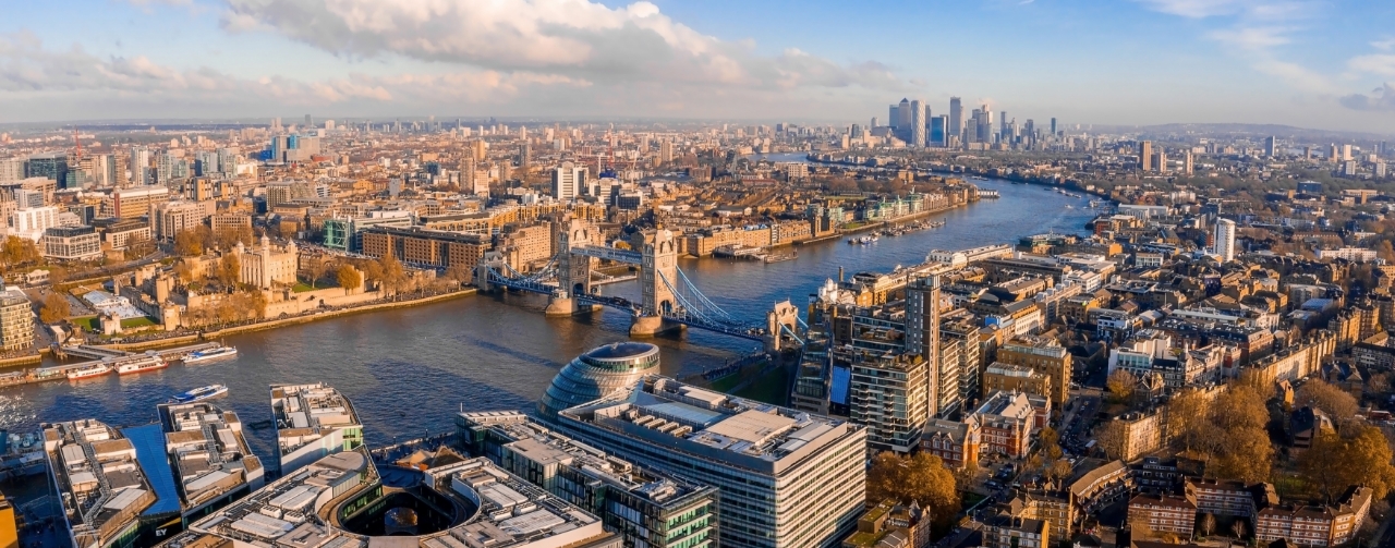Aerial shot of London